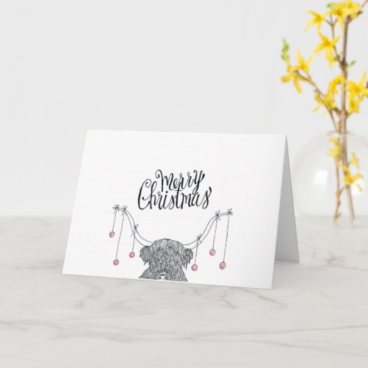 クリスマスカード カード (黄色い花)