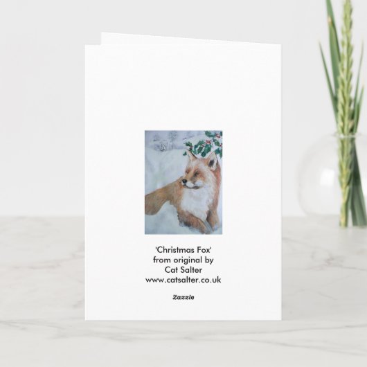 クリスマスカード – キツネ (裏面)
