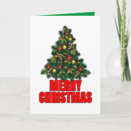 クリスマスカード、クリスマスツリーのグリーティングカード 招待状