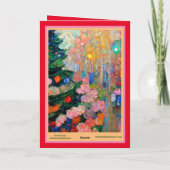 クリスマスカード クリムトスタイルの水彩画の木 カード (裏面)
