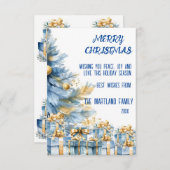 クリスマスカード サンキューカード (正面/裏面)