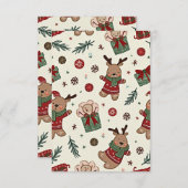 クリスマスカード サンキューカード (正面/裏面)