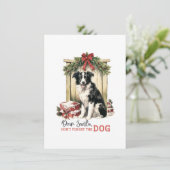 クリスマスカード サンタさん 犬を忘れないで 招待状 (スタンド正面)