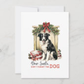 クリスマスカード サンタさん 犬を忘れないで 招待状 (正面)
