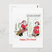 クリスマスカード…サンタオンクリスマスの朝 ポストカード (正面/裏面)