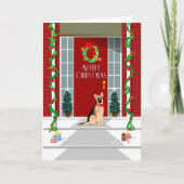 クリスマスカード-ジャーマン・シェパードのクリスマス シーズンカード (正面)