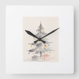 クリスマスカード スクエア壁時計