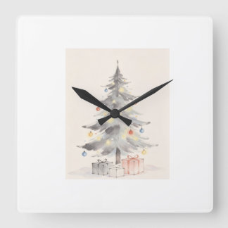 クリスマスカード スクエア壁時計