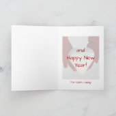 クリスマスカード – スノーウィーハート カード (内部)