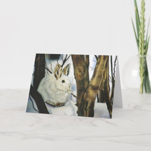 クリスマスカード「スノーシューヘア」 シーズンカード (正面)