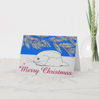 クリスマスカード「スノーバニー」 カード