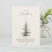 クリスマスカード ツリーとか聖書の節 サンキューカード (スタンド正面)