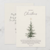 クリスマスカード ツリーとか聖書の節 サンキューカード (正面/裏面)
