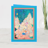 クリスマスカード ツリー、クリムトスタイル、カラフル カード (裏面)