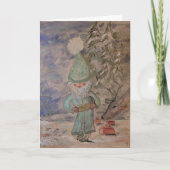 クリスマスカード「トントゥ」格言小妖精や小人 カード (正面)