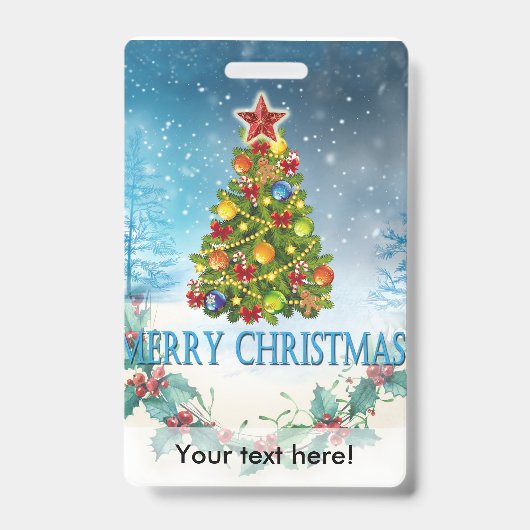 クリスマスカード バッジ (正面)