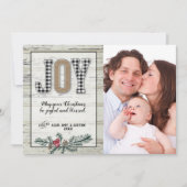 クリスマスカード バフロー プライド 喜び ファームハウス 招待状 (正面)