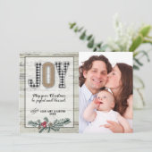 クリスマスカード バフロー プライド 喜び ファームハウス 招待状 (スタンド正面)