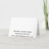 クリスマスカード-バルセロナ、Sagrada Familia シーズンカード (裏面)