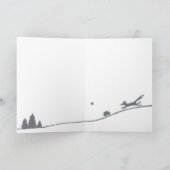 クリスマスカード、フォックスと友人、あなたの写真と シーズンカード (内部)