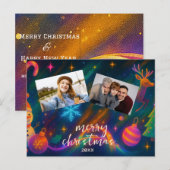 クリスマスカード フォト カード カスタムデザイン (正面/裏面)