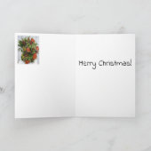 クリスマスカード - フラミンゴの花 カード (内部)