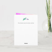 クリスマスカード：ベビーイエスの光 サンキューカード (裏面)