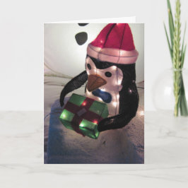 クリスマスカード：ペンギン・ウィズ・プレゼント シーズンカード