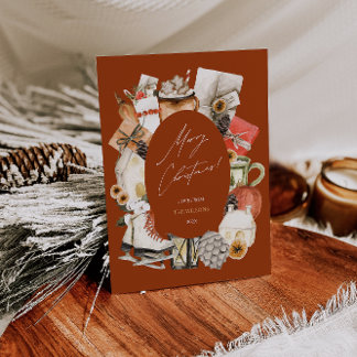 クリスマスカード, ホリデーイラストカード 招待状