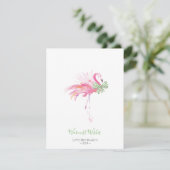 クリスマスカード、ホリデーカード、ピンクフラミンゴ シーズンカード (スタンド正面)