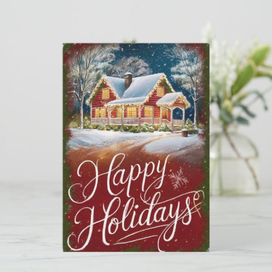 クリスマスカード, ホリデーグリーティングカード 招待状 (スタンド正面)