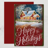 クリスマスカード, ホリデーグリーティングカード 招待状 (正面/裏面)