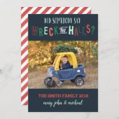 クリスマスカード、ホリデーフォトカードおもしろい、 シーズンカード (正面/裏面)