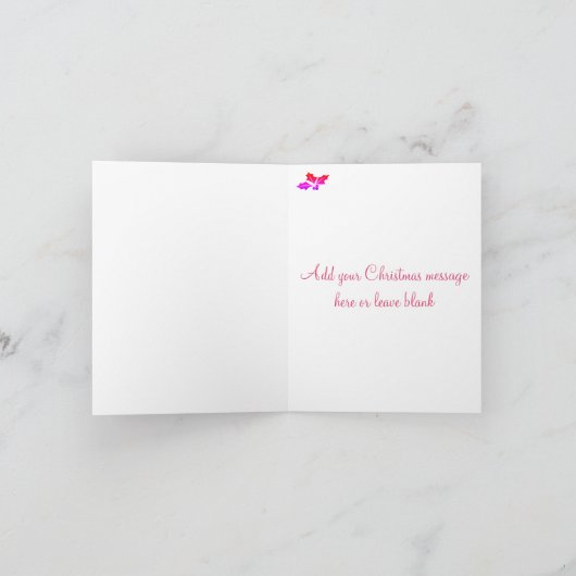 クリスマスカード – ボーイフレンドの夫Mr.または彼の名前 (内部)