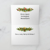クリスマスカード-マサチューセッツ州ニューバリポート シーズンカード (内部)
