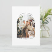 クリスマスカード |ミニマル写真ホリデーカード 招待状 (スタンド正面)