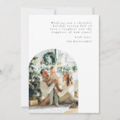 クリスマスカード |ミニマル写真ホリデーカード 招待状 (裏面)