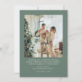 クリスマスカード |ミニマル写真ホリデーカード 招待状 (裏面)