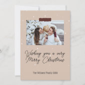 クリスマスカード「メリークリスマスを願って」 招待状 (正面)