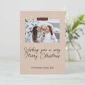 クリスマスカード「メリークリスマスを願って」 招待状 (スタンド正面)