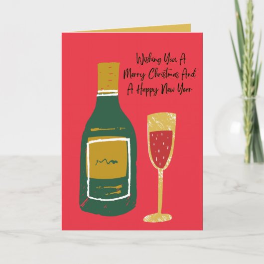 クリスマスカード、メリークリスマスグリーティングカード 招待状 (正面)