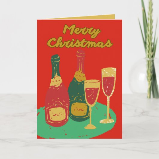 クリスマスカード、メリークリスマスグリーティングカード 招待状 (正面)