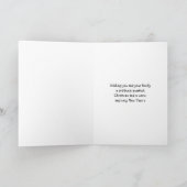 クリスマスカード – メリークリスマスグレー猫 (内部)