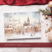 クリスマスカード、メリークリスマス冬の風景 シーズンカード