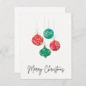 クリスマスカード「メリークリスマス」 – オーナメント シーズンカード (正面/裏面)