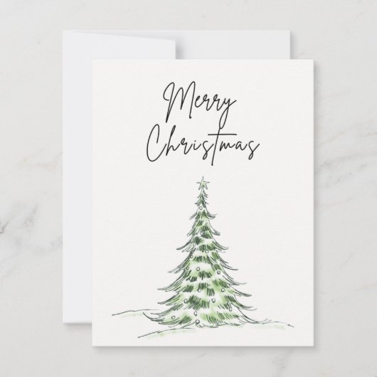 クリスマスカード「メリークリスマス」 – 木 シーズンカード (正面)