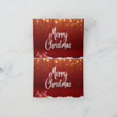 クリスマスカード – ランドスケープ折りたたみクリスマスカード (内部)