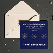 クリスマスカード:ルカの福音書2:14、聖書の言葉カード シーズンカード