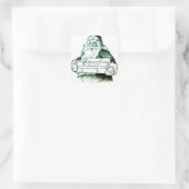 クリスマスカード ヴィンテージ サンタ ステッカー 封筒 シール (バッグ)