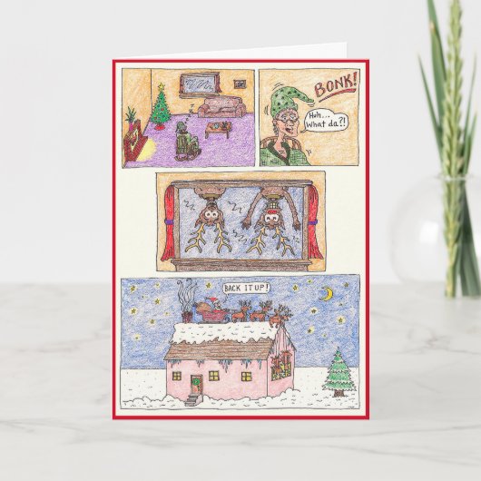 クリスマスカード- "上"上の漫画、 シーズンカード (正面)